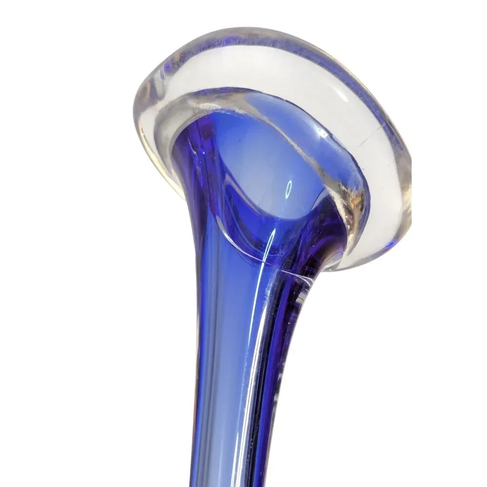 Bo Borgstrom Aseda Glasbruk Bullicante Cobalt Blue Jack In The Pulpit Vase FLAW